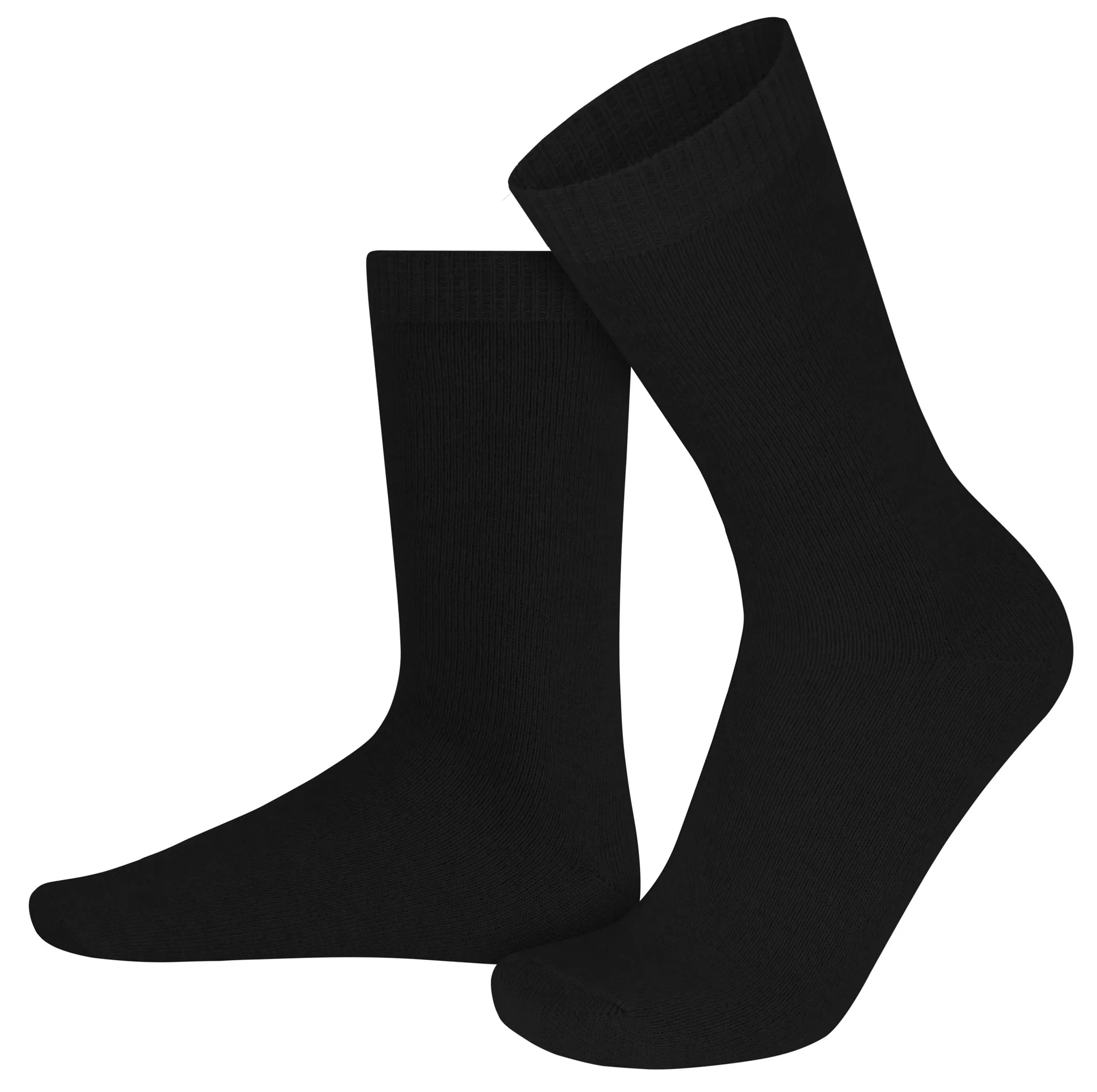 3 Socken aus Cashmere und Merinowolle mit Komfortbund Schwarz