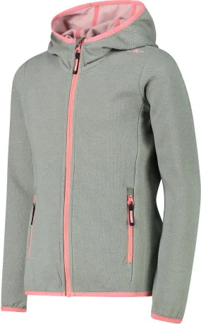 CMP KID G Jacket FIX Hood - Mädchen Midlayer für Outdoor Aktivitäten