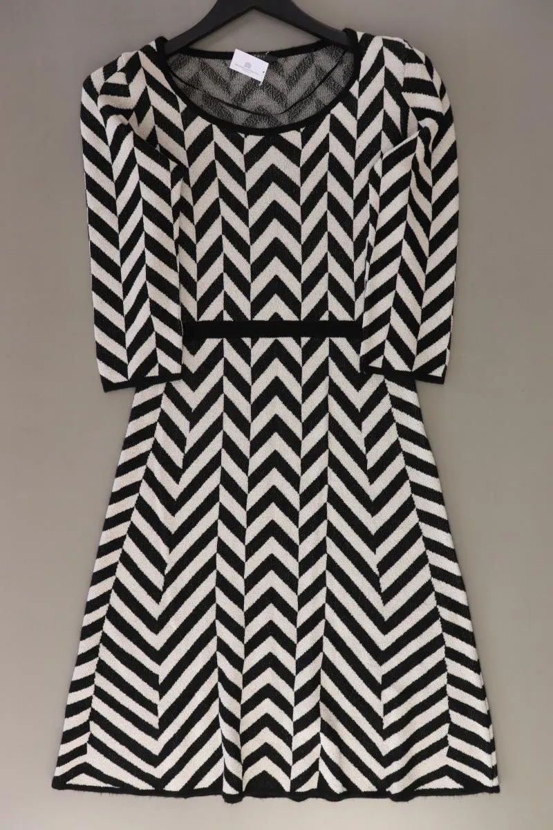 Esprit Strickkleid Gr. M geometrisches Muster 3/4 rmel schwarz aus Polyacryl