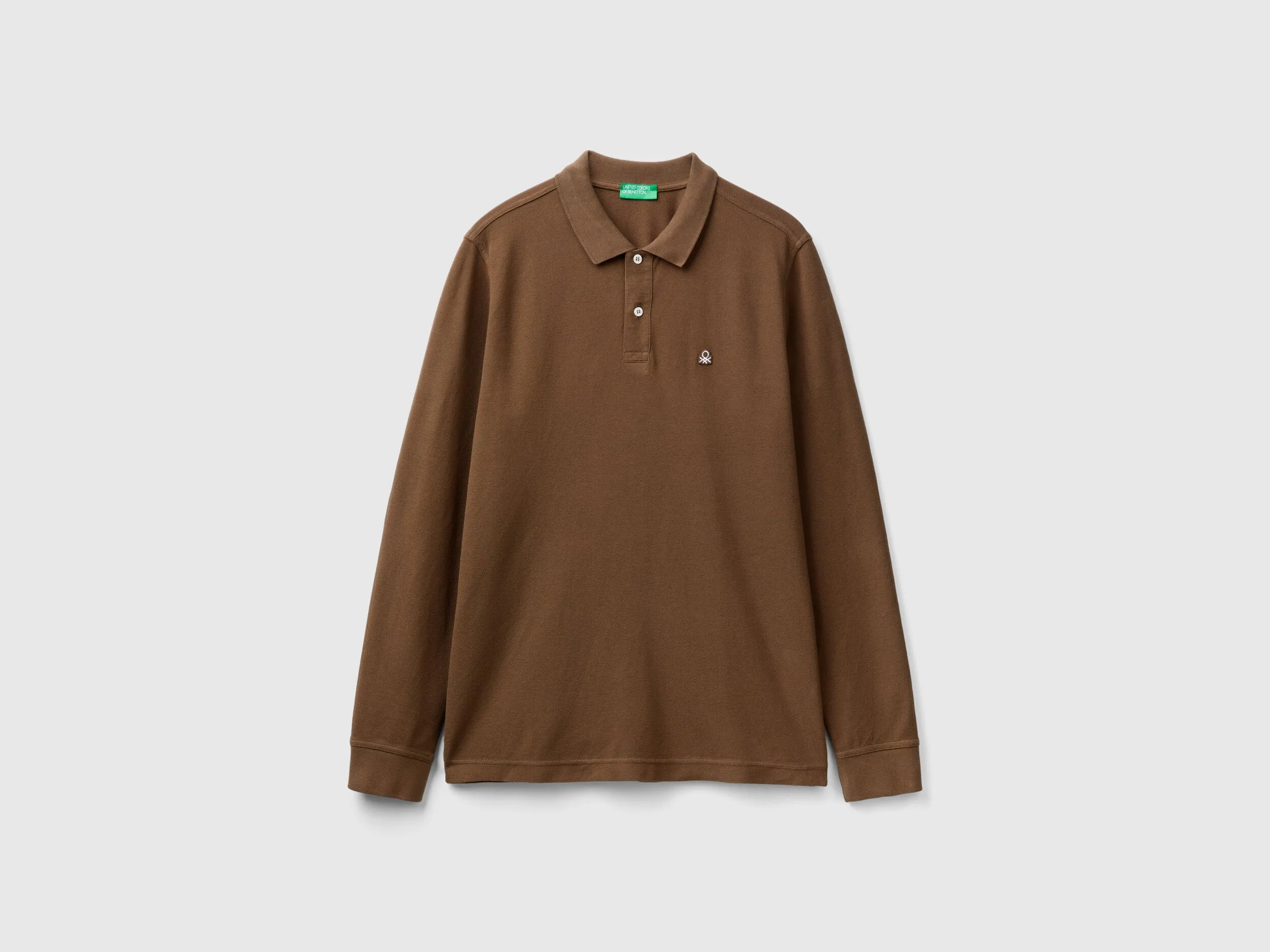 Langärmliges Polo aus 100% Baumwolle