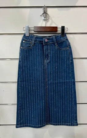 Langer Jeansrock für Mädchen