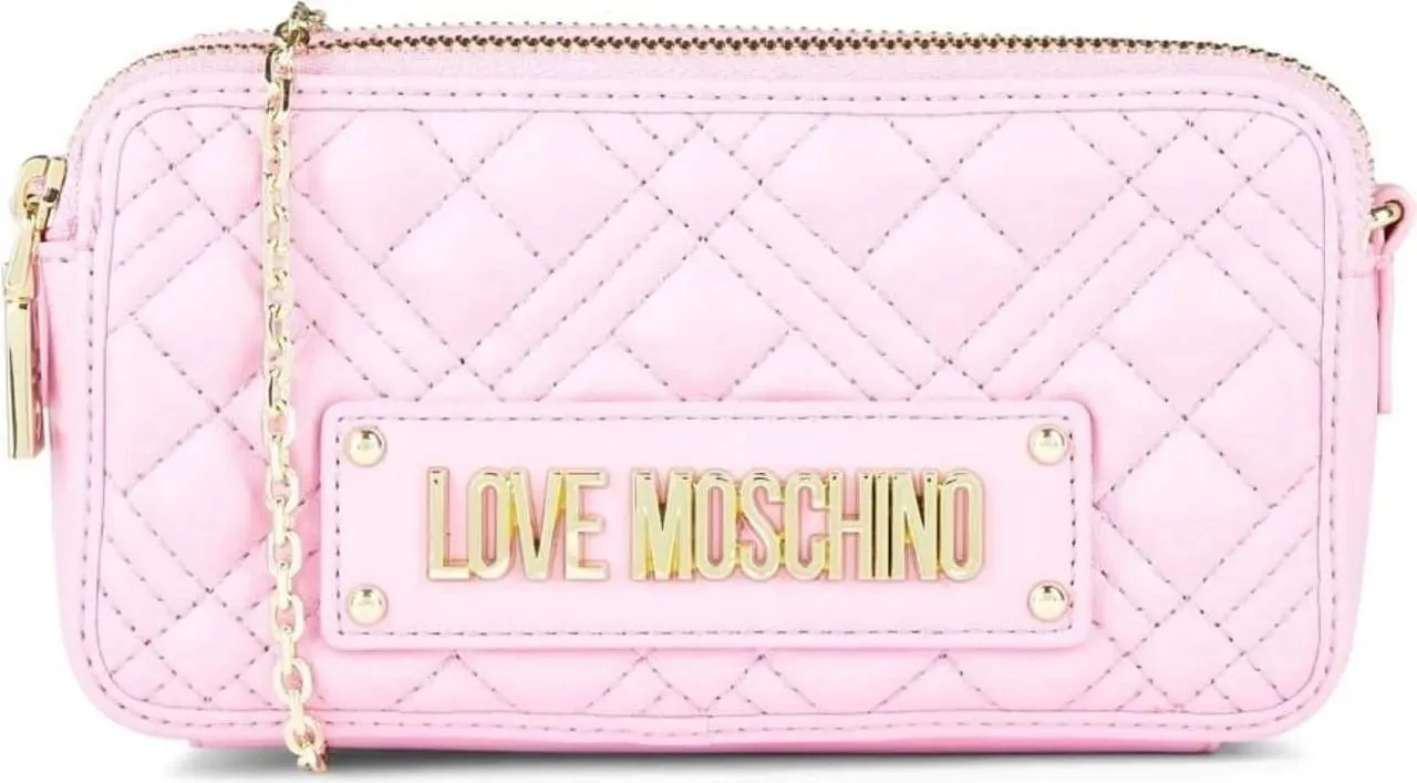   Moschino  Super Quilted Logo Crossbody Bag rose  Tote 