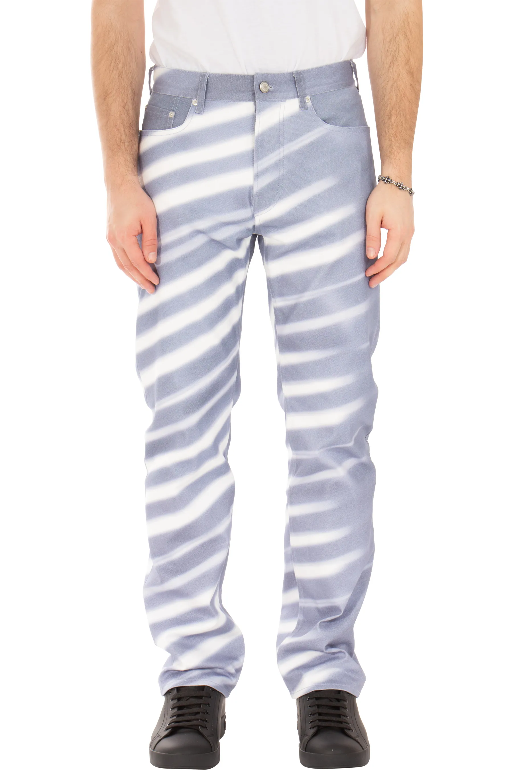 PAUL SMITH Morning Light Print Cotton Denim Jeans  