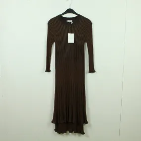 Second Hand BY MALENE BIRGER Strickkleid Gr. M braun gerippt Kleid NEU (*)