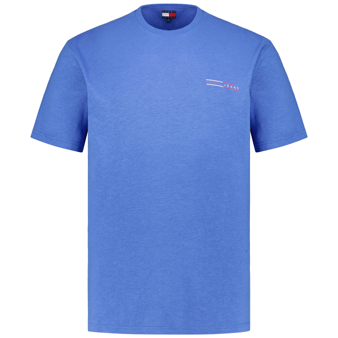 Tommy Jeans T-Shirt mit Label-Print, royalblau 